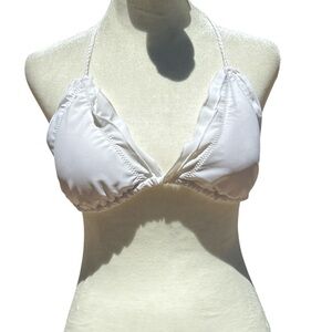 Tara Jarmon Bikini Top White Ruffled